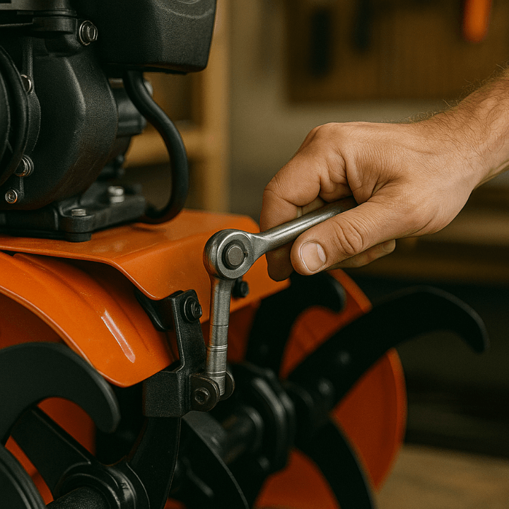tightening auger bolt with wrench