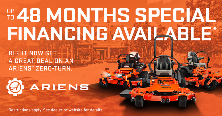 Ariens financing Promo June 3 - June 30, 2025