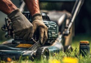 adjusting lawn mower blade