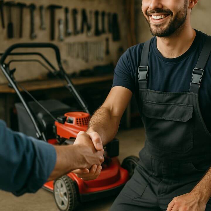 friendly customer mechanic greeting