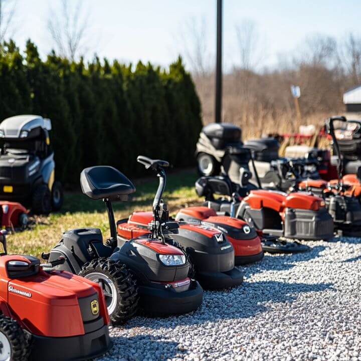 outdoor display of power equipment