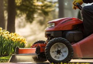 riding mower in spring