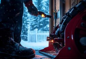 snow blower repair during storm