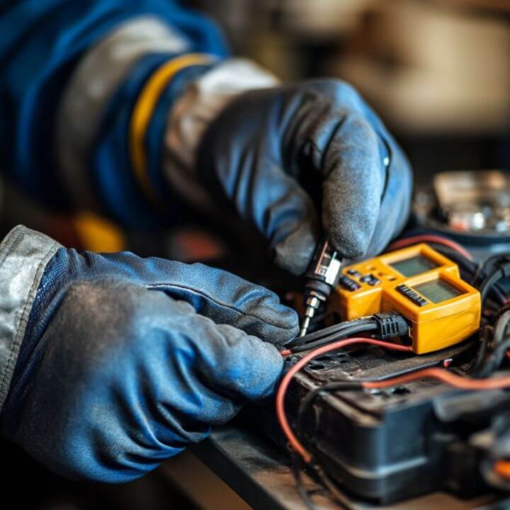 testing wires with multimeter