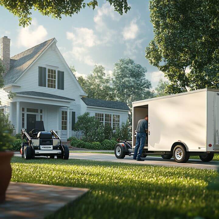 zero-turn mower curbside delivery