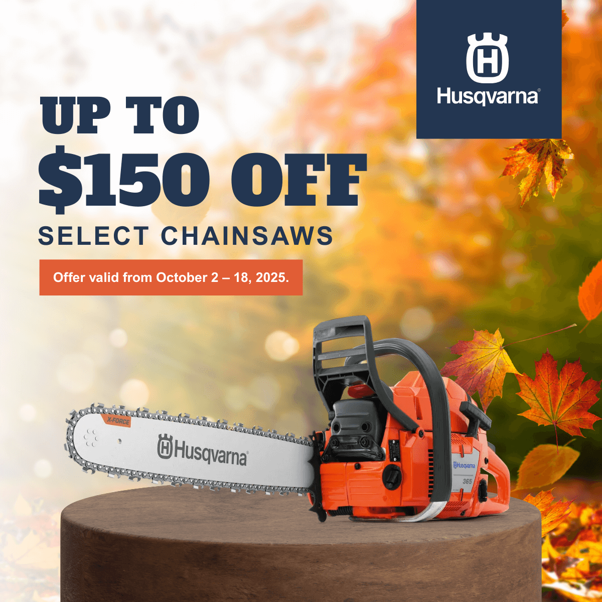 Husqvarna October Chainsaw Sale 2025