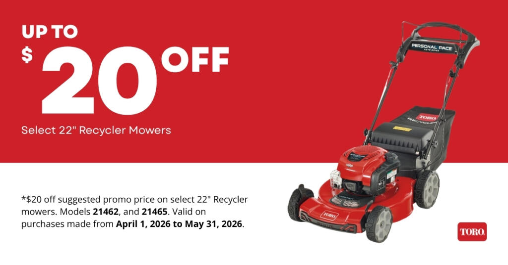 Toro $20 Off Select 22" Recycler Mowers