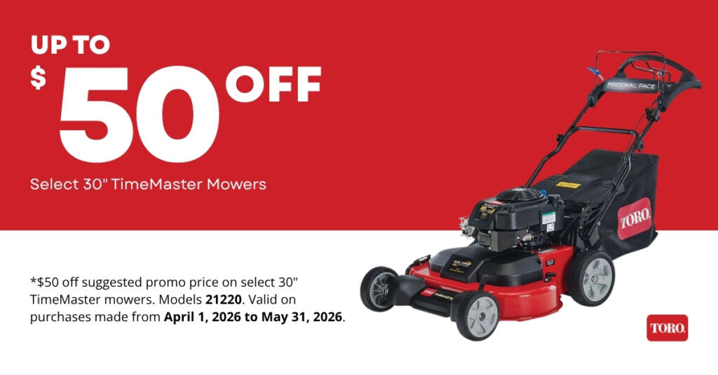 Toro $50 Off Select 30" TimeMaster Mowers