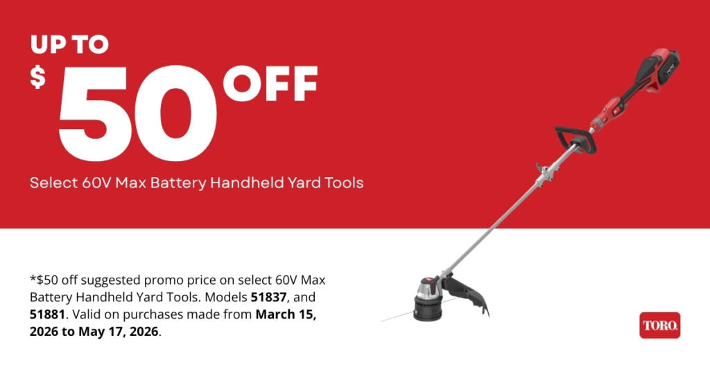 Toro $50 Off Select 60V Max Battery
Handheld Yard Tools