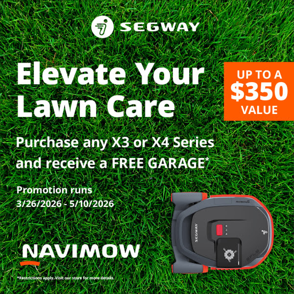 Segway Navimow - Purchase a Navimow X3 or X4 Series and get a FREE Navimow Garage (up to $350 value)
