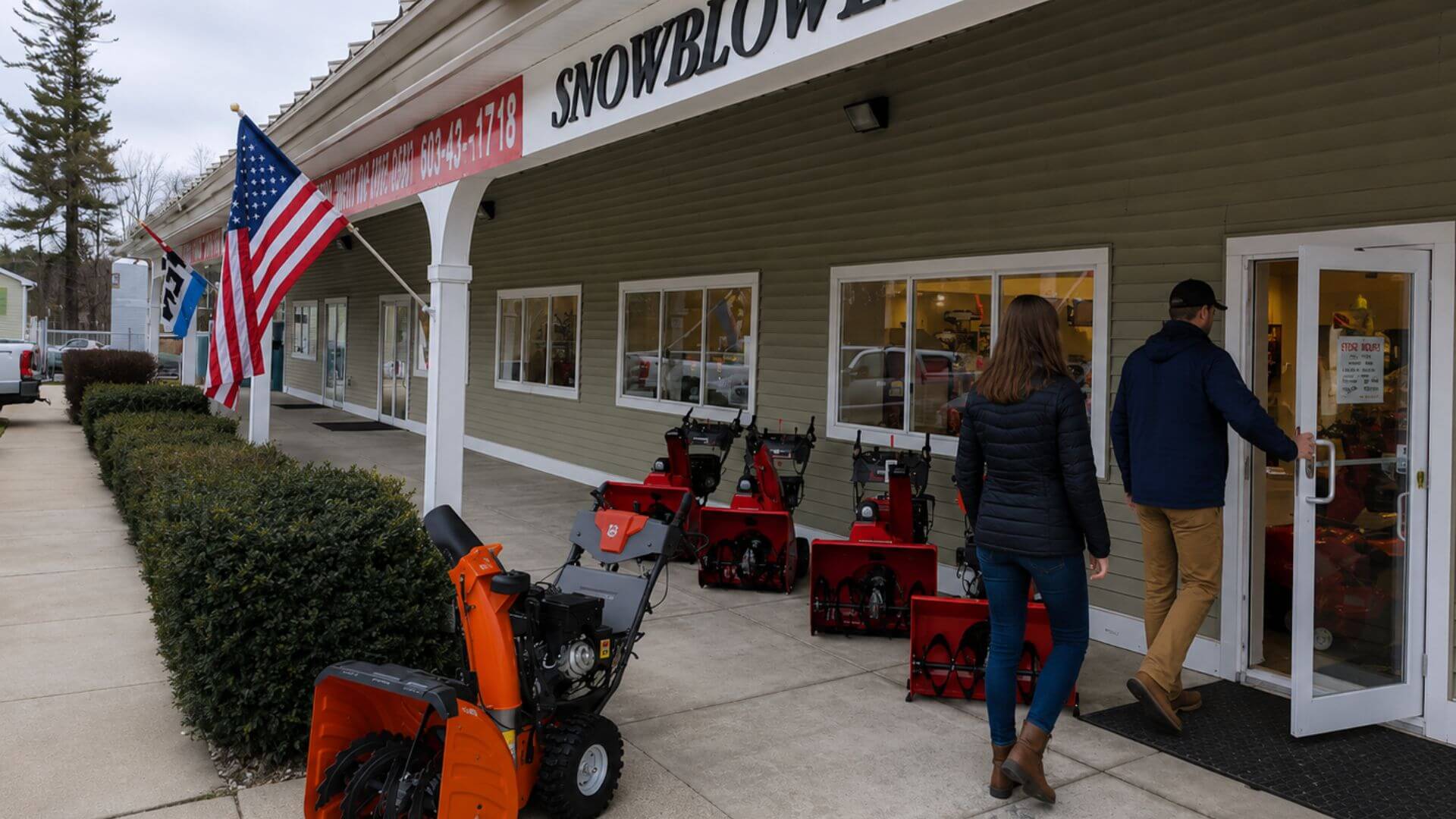 Customers entering the Seacoast Power Equipment showroom