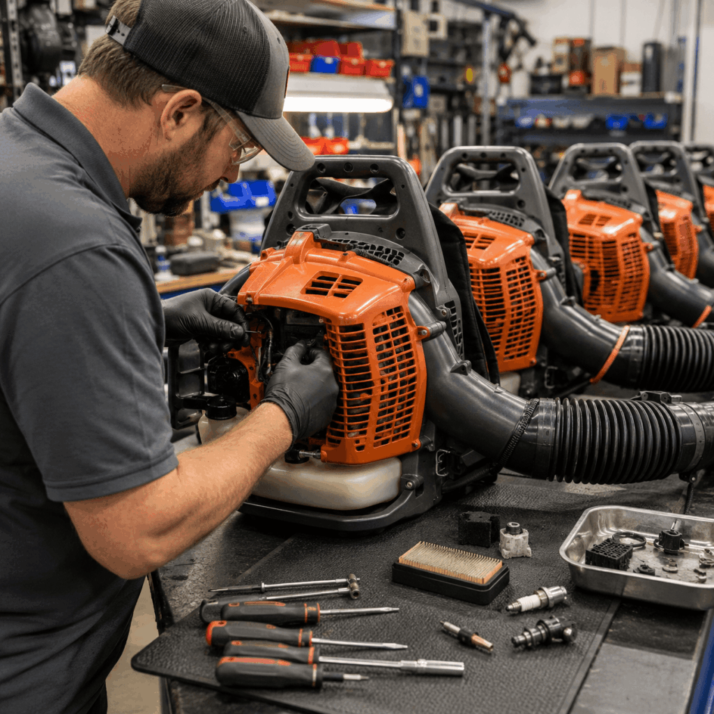 factory-trained technician servicing commercial fleet equipment